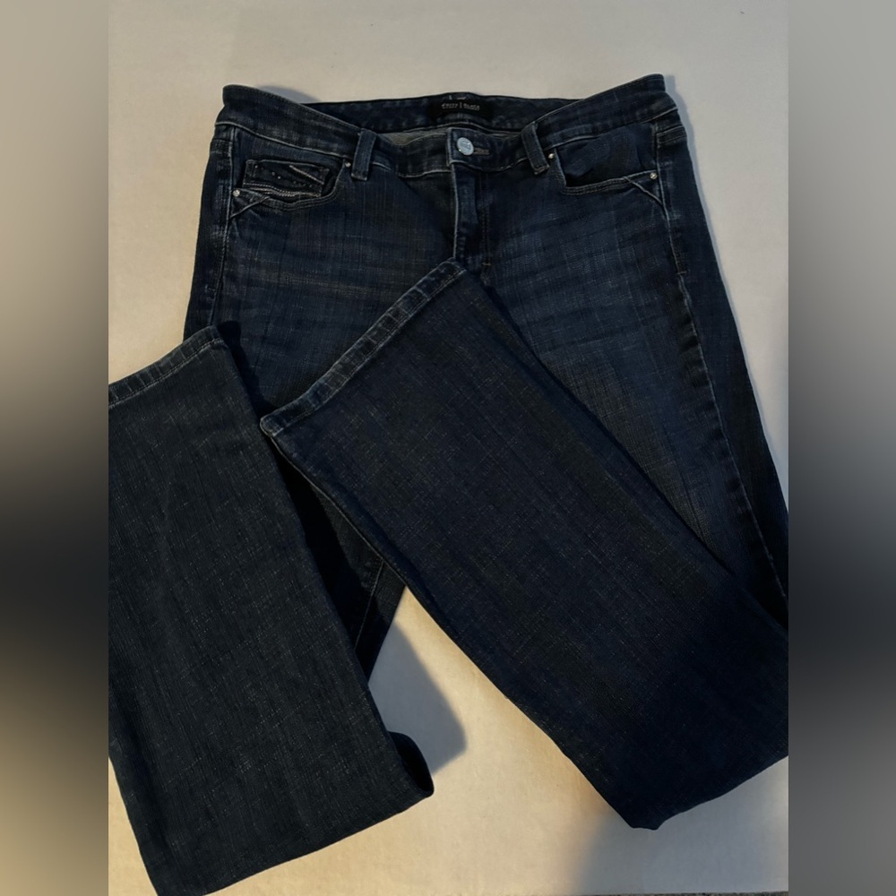 White House Black Market Bootcut Womens Jeans 8R Embellished Pockets